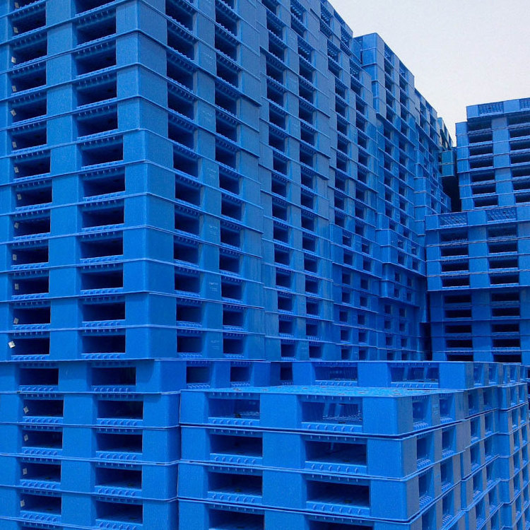 Heavy duty plastic flat nine feet HDPE blue pallet warehouse industry storage logistics plastic pallet for sale