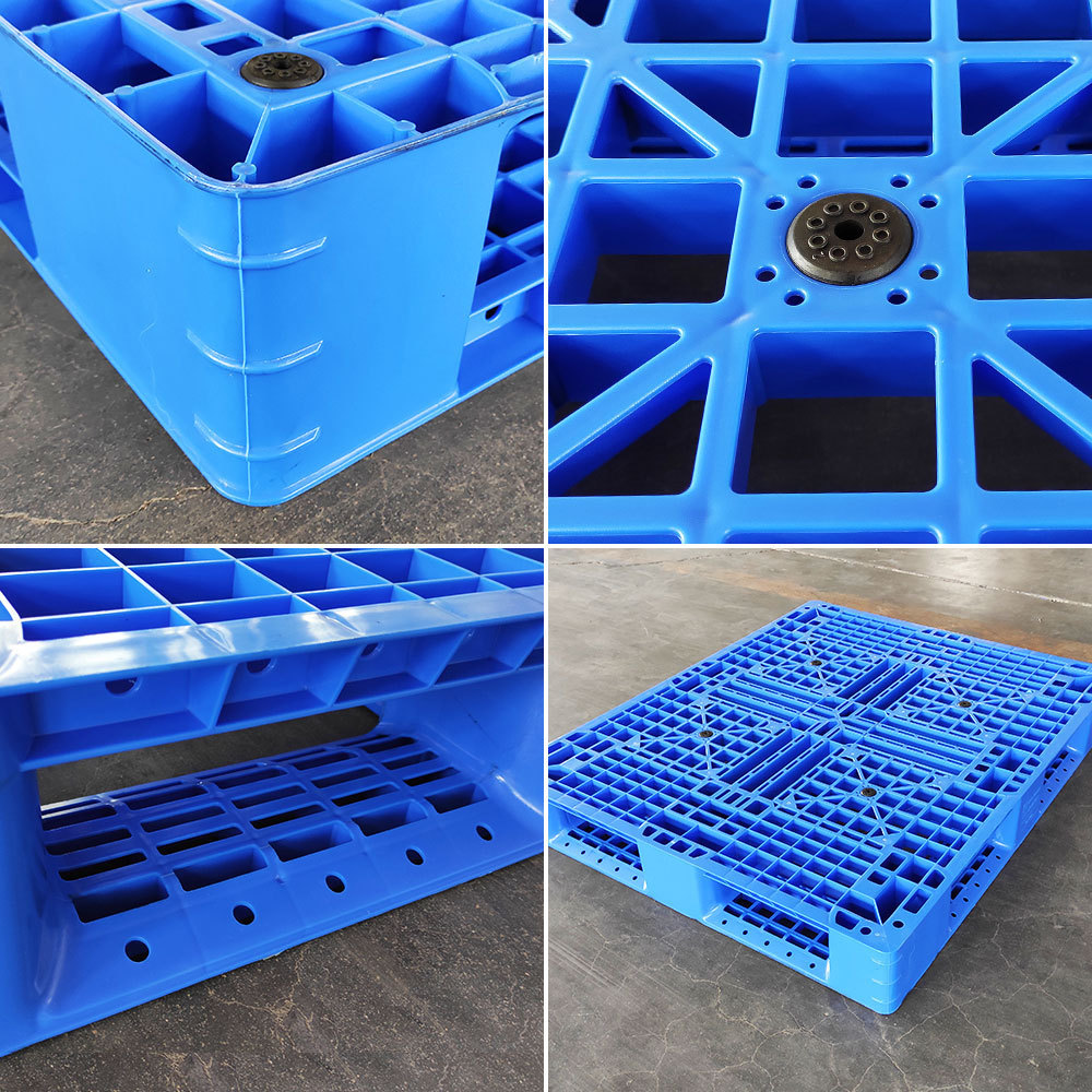 Plastic Nine Feet HDPE Blue Pallet Warehouse Industry Storage Logistics Heavy Duty Plastic Pallet for sale