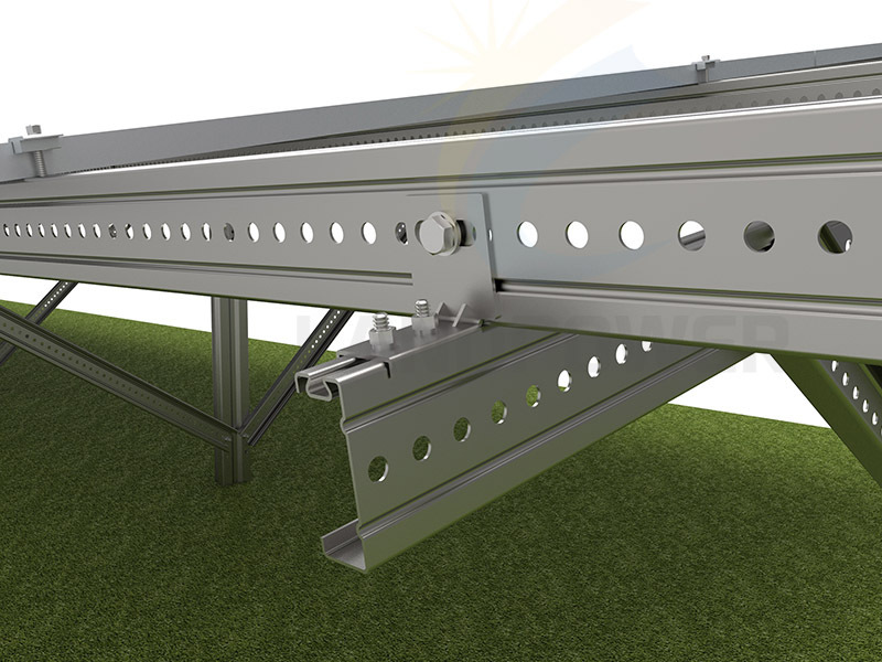 pile driven ground mounting structure