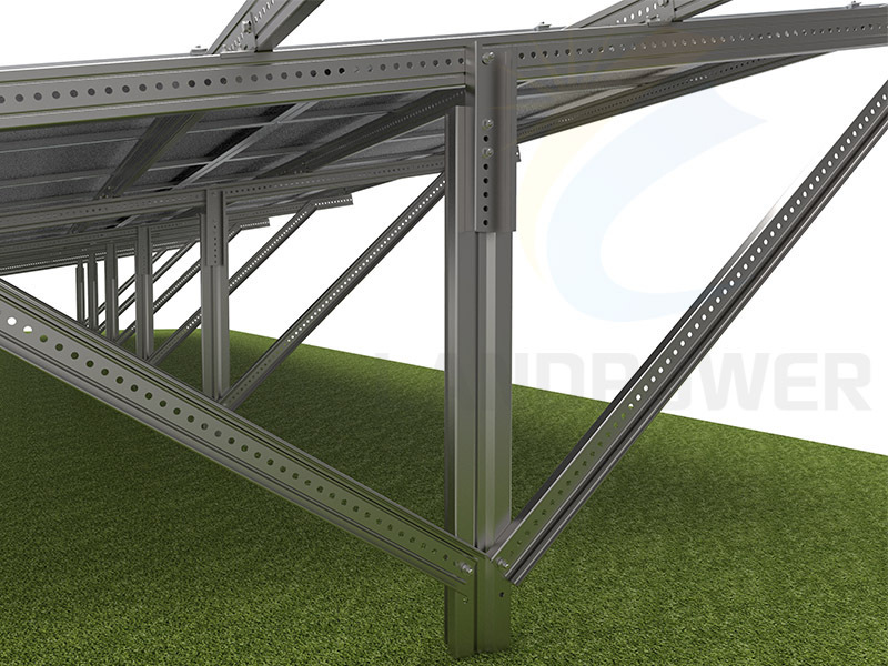 pile driven ground mounting structure