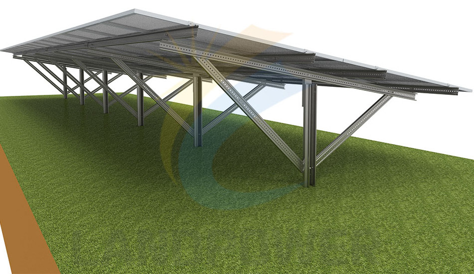 pile driven ground mounting structure