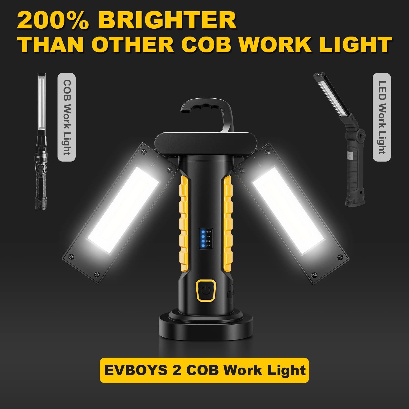 rechargeable job site flash lightwith tripod  rechargeable flashlights with magnet