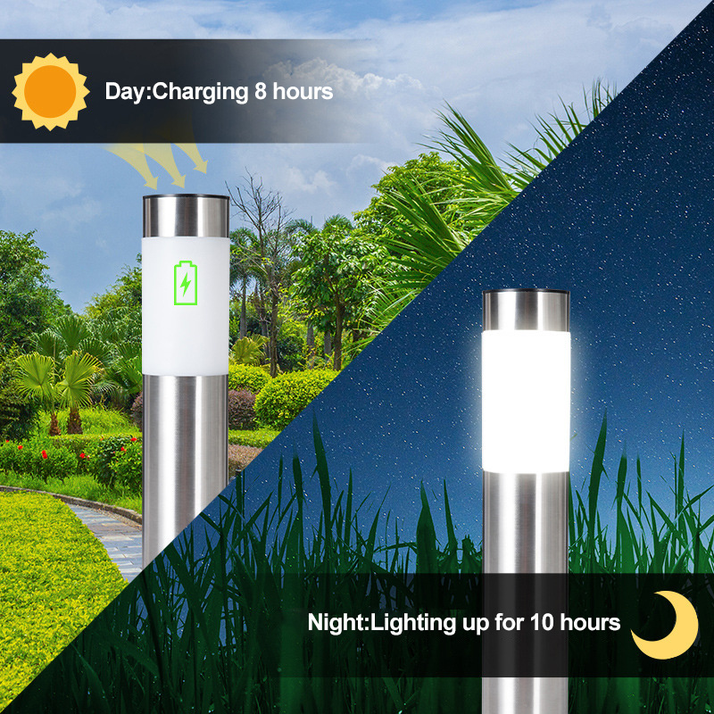 Solar path light 3 LED outdoor garden waterproof landscape light suitable for lawn, courtyard, walkway, deck, driveway