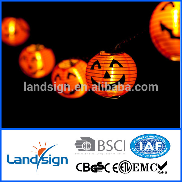 Waterproof indoor outdoor decorative solar halloween pumpkin light