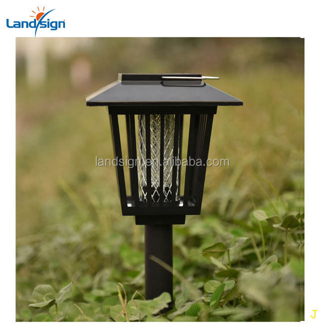 Bug Trap LED Garden Light Lamp Insect Zapper Solar Powered UV Mosquito Killer