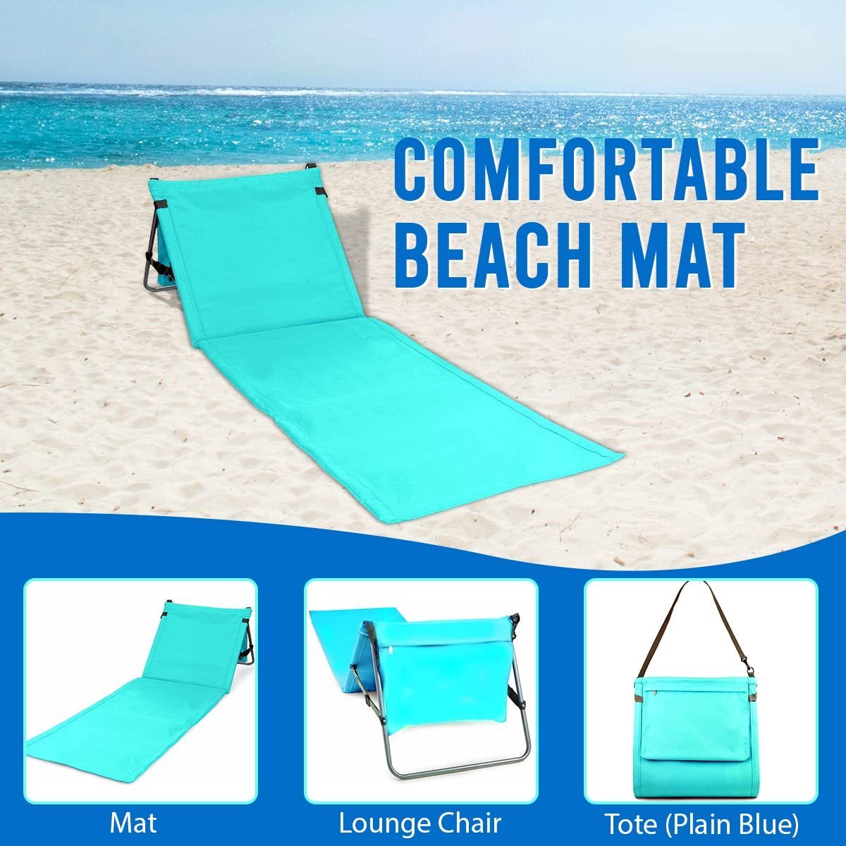 Factory Direct Cheap Portable Beach Mat Lounge Chair ,Colored Chair Mats