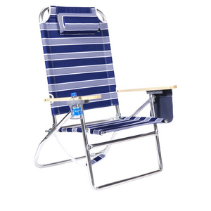 Wholesale Price Portable Beach Chair Outdoor Folding Chair for Adults Heavy Duty with Tall High Back