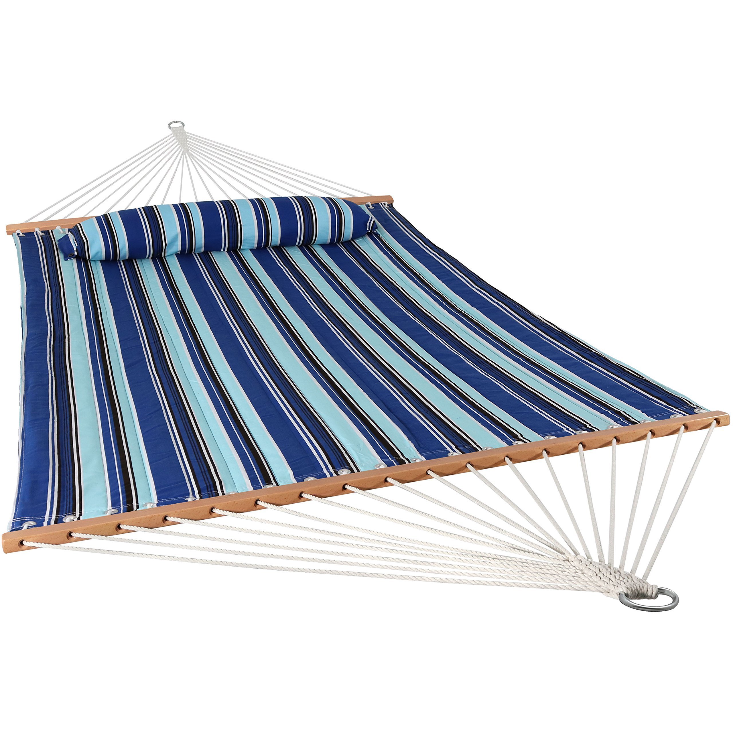 Factory Hot Sale Outdoor Quilted Fabric Hammock - Two-Person with Spreader Bars - Heavy-Duty 450-Pound Capacity