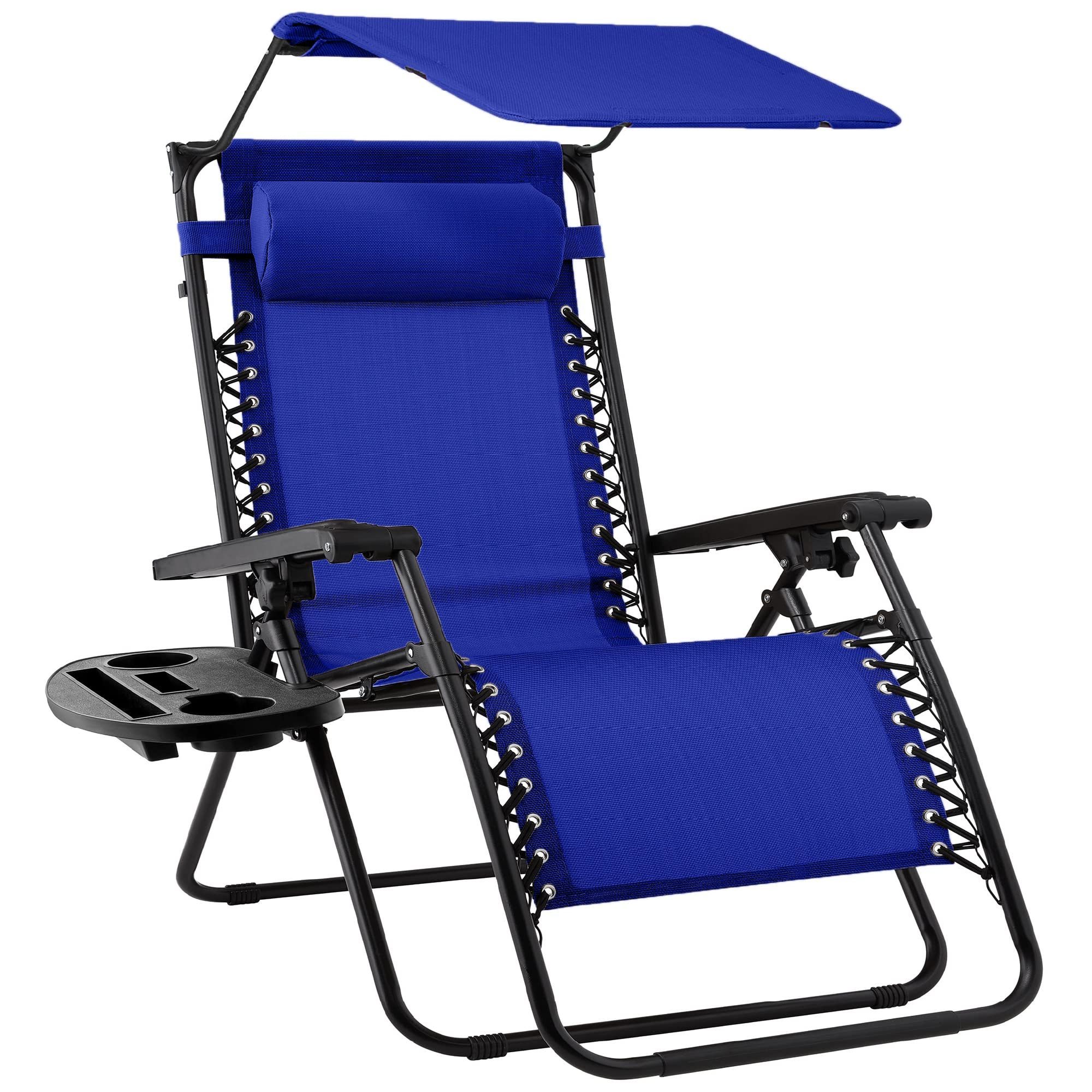 Wholesale Price Folding Zero Gravity Outdoor Recliner Patio Lounge Beach Chair with Adjustable Canopy Shade, Headrest