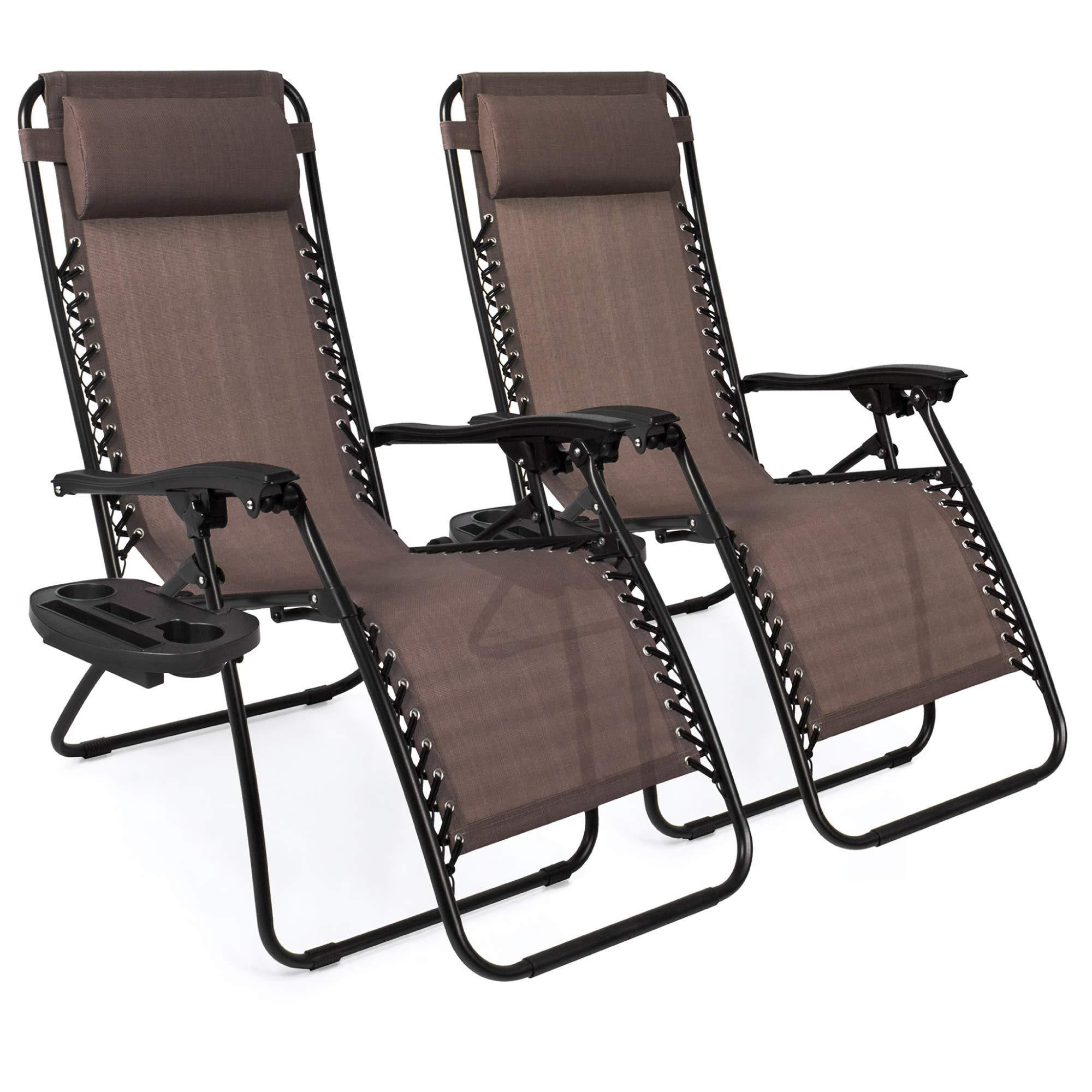 Wholesale Prices Adjustable Steel Mesh Zero Gravity Lounge Chair Recliner, Outdoor Lounge Chair With Pillow And Cup Holder Tray