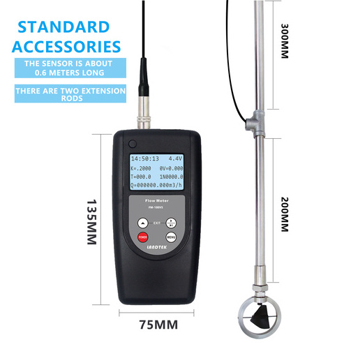 LANDTEK Portable Digital Flow Water Meter & Flow Meter & Flow Meter water  FM-100V5