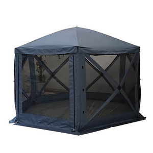 3 - 4 Person Tent large family waterproof outdoor 210T PU CONATING camping tent hub screen tent 6 sides