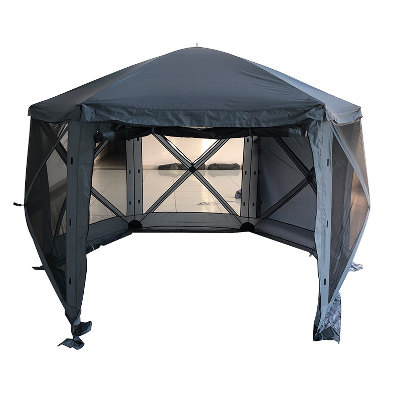 3 - 4 Person Tent large family waterproof outdoor 210T PU CONATING camping tent hub screen tent 6 sides