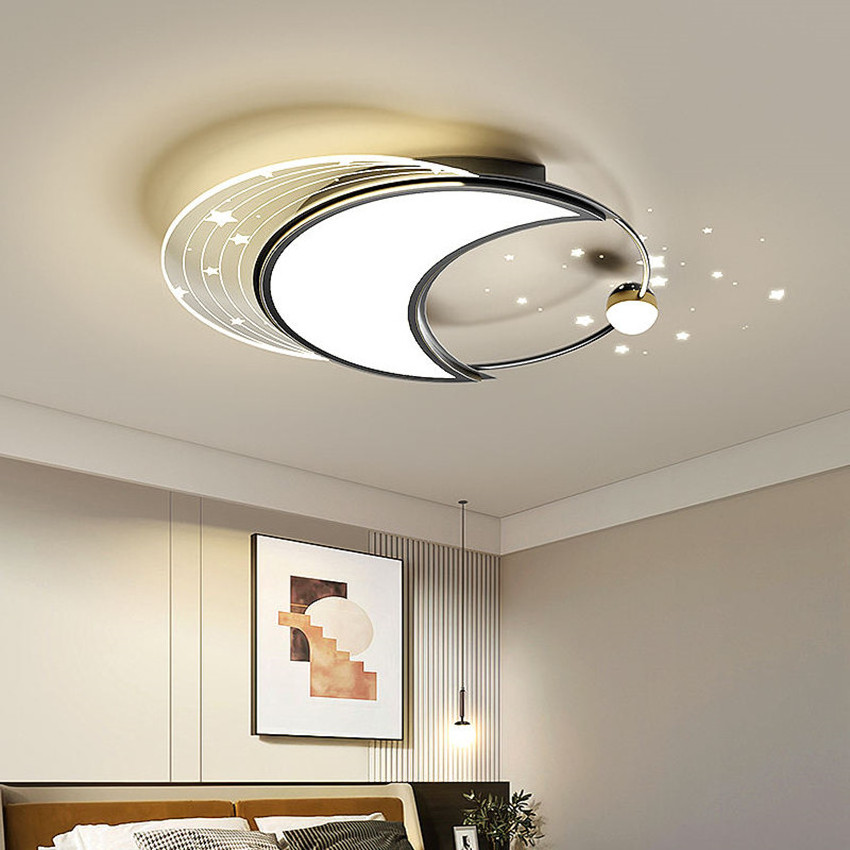 Modern Creative Home Decoration High Ceiling Round Moon Lights For Living Room Restaurant