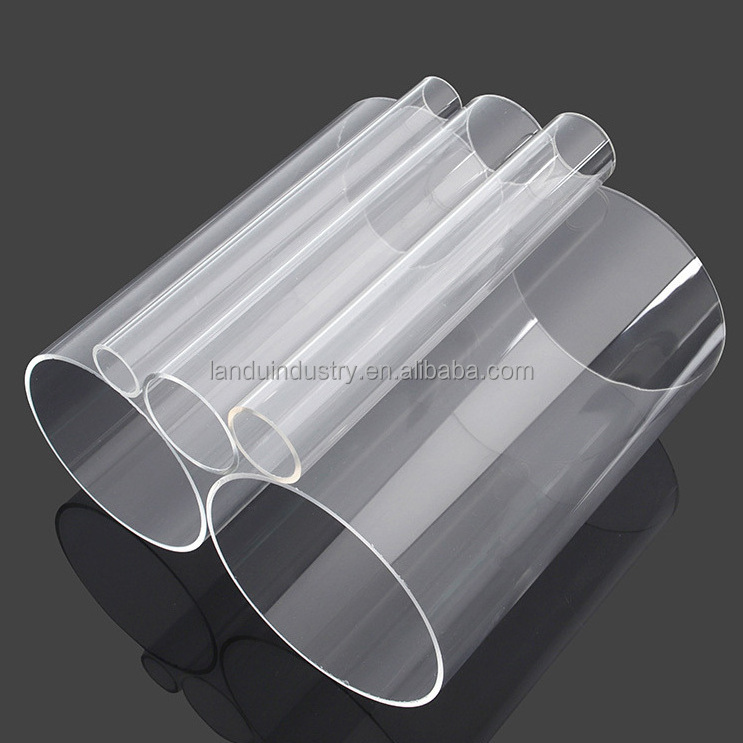 LANDU clear acrylic round tube acrylic candy tube OD50*T2*ID44*L2000mm transparent PMMA tube