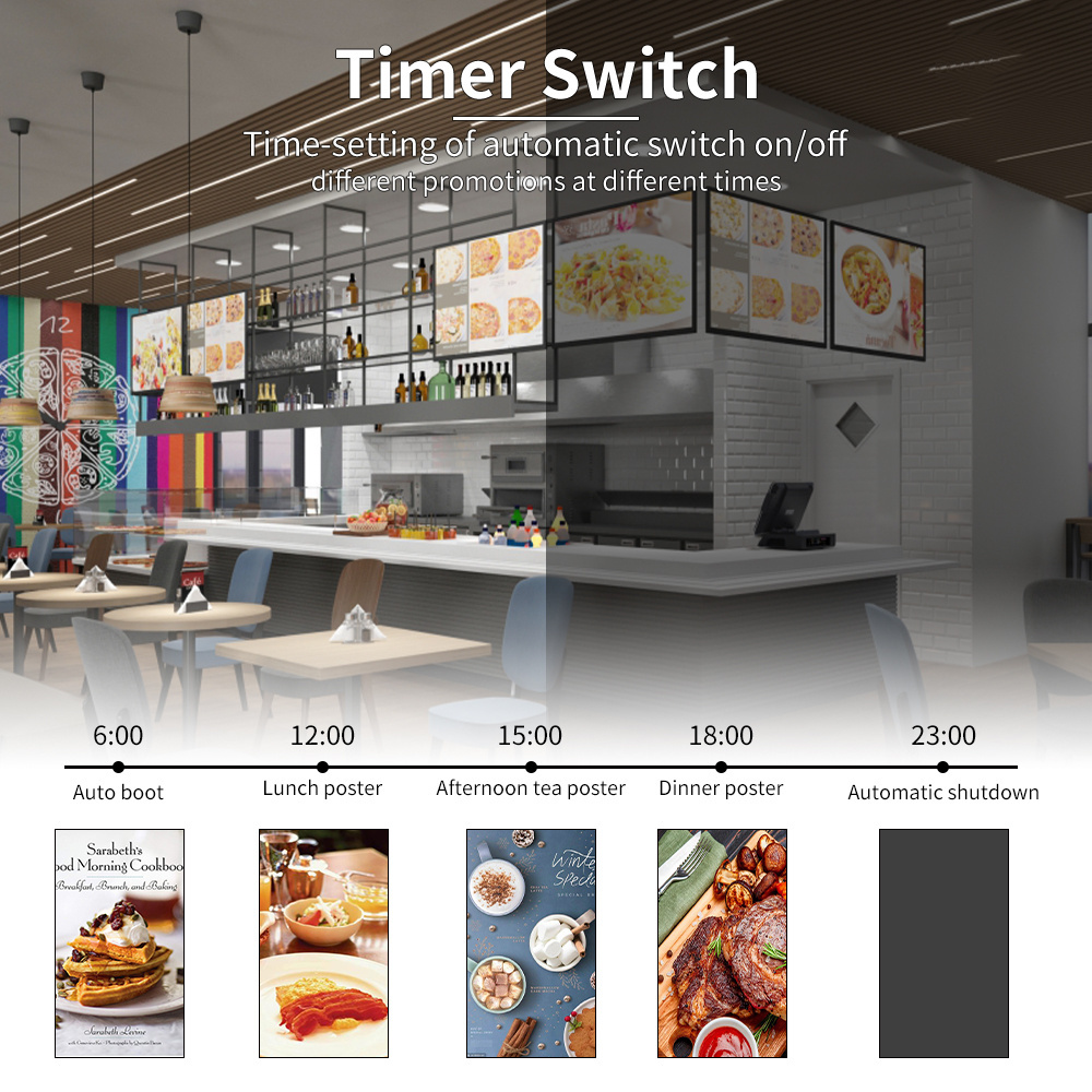 digital advertising board price  Hanging 32 Inch Fast Food Restaurant Digital Menu Board Digital Menu Board Touch Order Screen