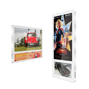 Small Size 21.5 19 Inch LCD Elevator Double LCD Digital Signage Wall-mounted Vertical LCD Elevator Display For Advertising