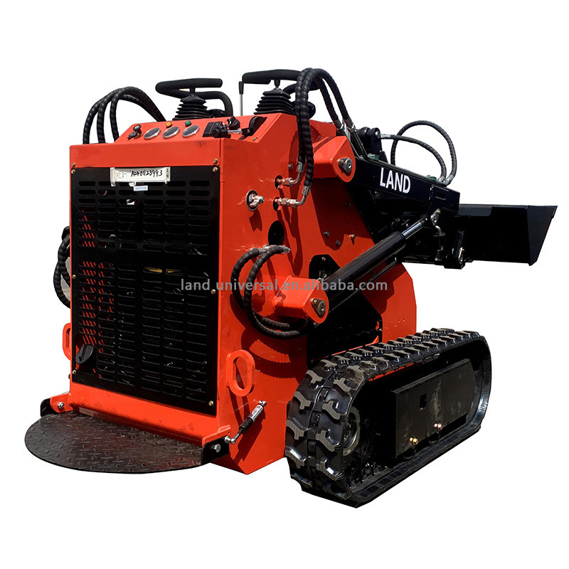 Land universal skid steer loaders with tracked snow blower lawn mower breaker hammer machinery mini skid steer loader