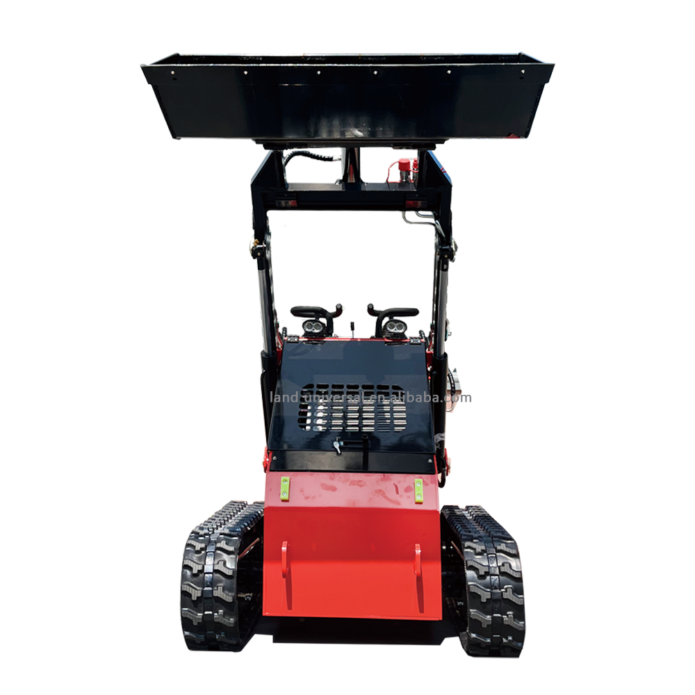 Land universal skid steer loaders with tracked snow blower lawn mower breaker hammer machinery mini skid steer loader