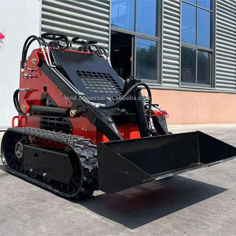 Land universal skid steer loaders with tracked snow blower lawn mower breaker hammer machinery mini skid steer loader