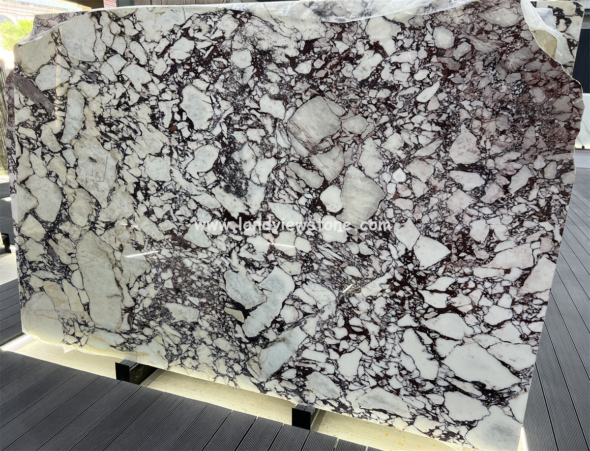 White Marble with Purple Veins Calacatta Viola Red Marble Slabs