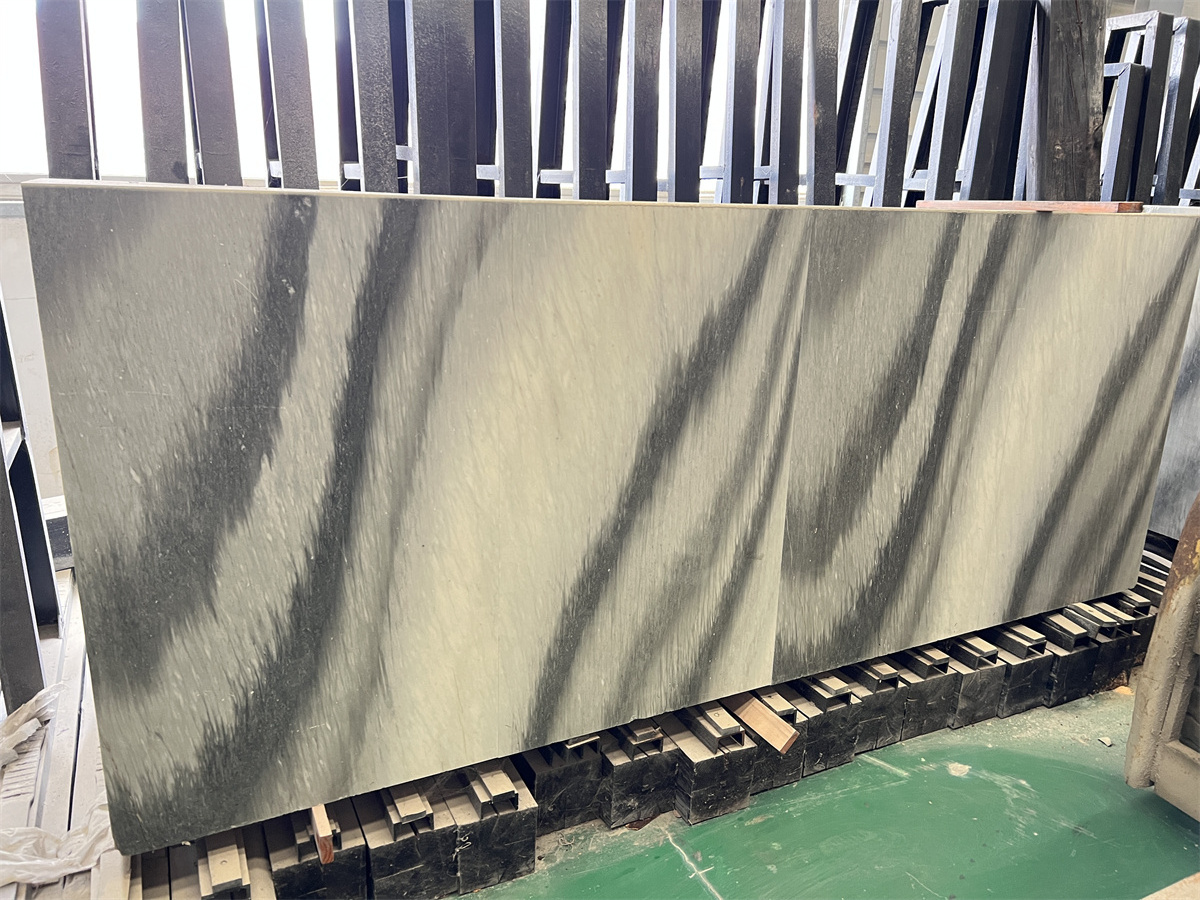 Book Matched Polished Elegant Grey Marble Gucci Grey Marble Slabs For Interior Wall Panels