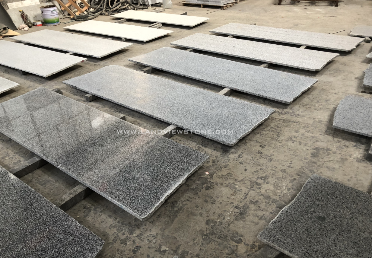 New G654 Cheap Dark Grey Granite Stone For Wall Cladding& floor tile Panda Sesame Black Stairs with risser chainis granite