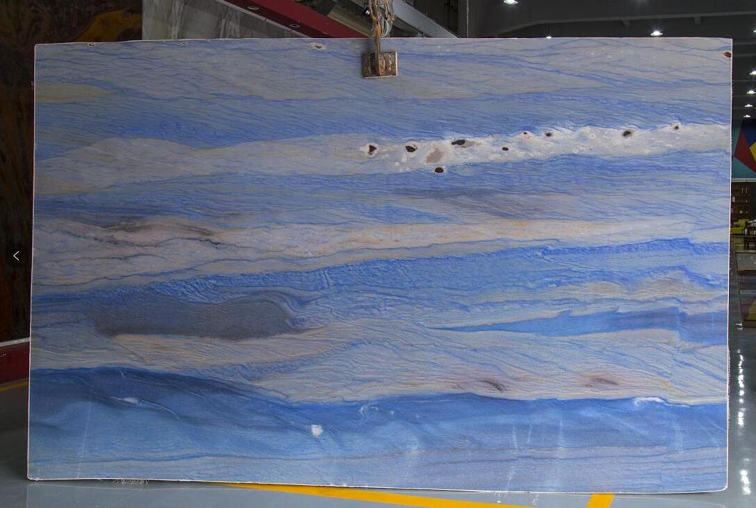 Interior Design Azul Macaubas Quartzite Slabs Tiles Polished Slabs Blue Stone Countertop Natural Stone Quartzite