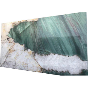 Interior Exterior Decoration Patagonia Green "Extra" NATURAL QUARTZ Quartzite Slabs Wall Panels