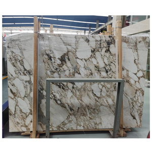 Polished Italy Calacatta White Marble Calacatta Oro Extra Vagli Marble Slab With Golden Veins