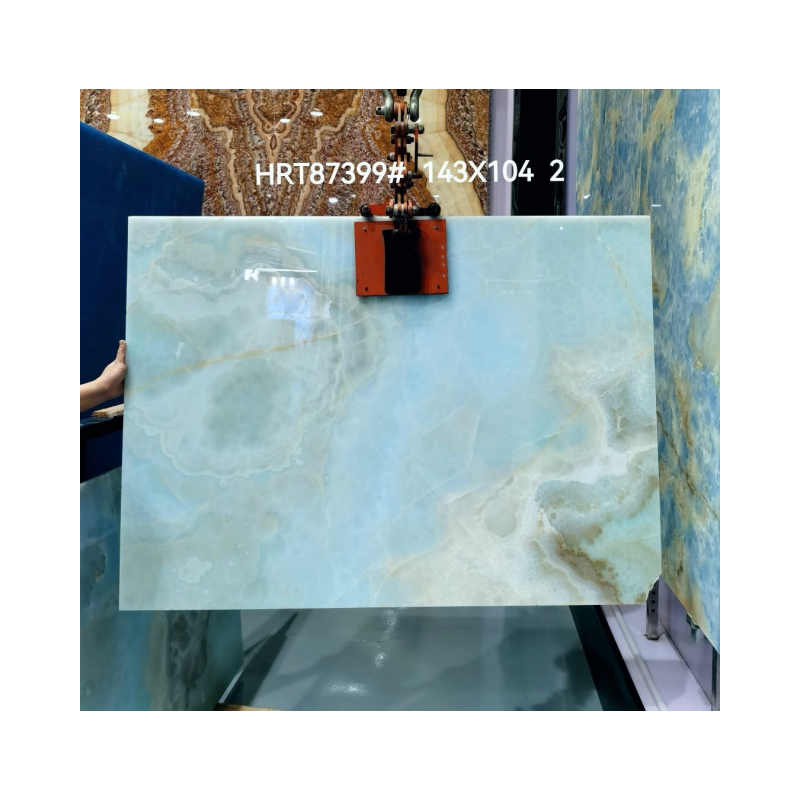 Cheap Price Natural Stone Blue Jade Onyx Marble Slab For Wall Decoration