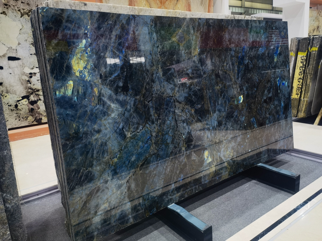 Landiview Luxury Labradorite Blue Lemurian Blue Granite for flooring, Kitchen top, Island , Bar and  Bathroom Vanity top