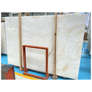 Cheap Price Pure White Onyx Translucent Crystal White Marble Onyx Slab For Interior Wall Panels