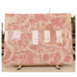 Natural Stone Pink Onyx  Polished Slab For Flooring Interior  Wall Decoration Countertop