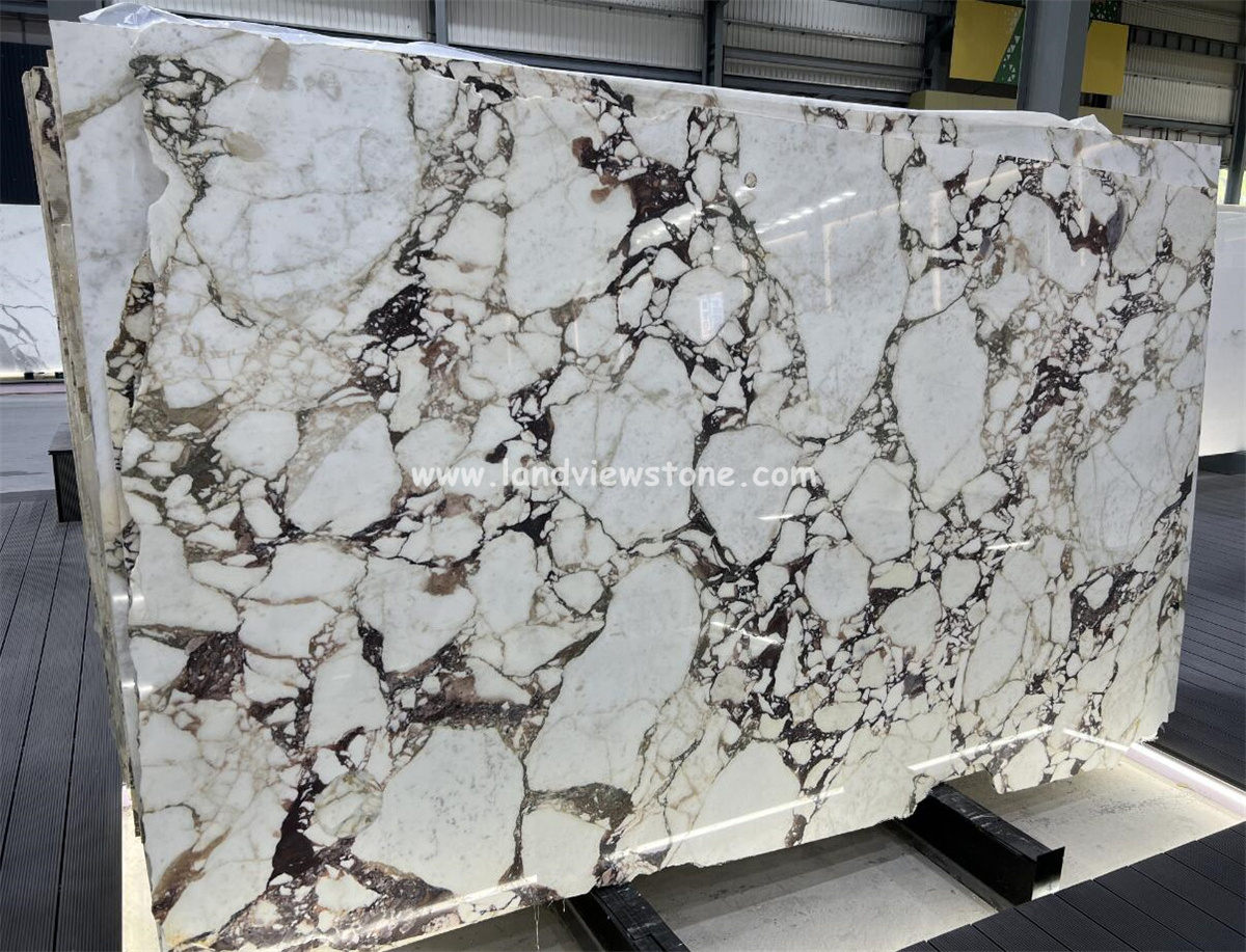 White Marble with Purple Veins Calacatta Viola Red Marble Slabs