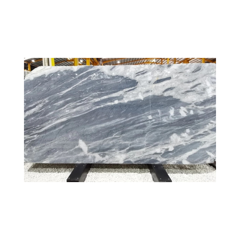 Newstar Modern Luxury Stone Natural Calacatta Blue Marble Slab For Countertop and Wall Panel