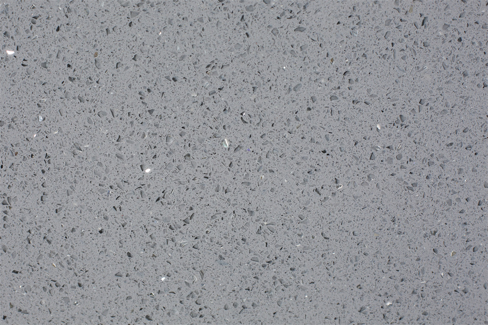 Wholesale Price Polished Jumbo Slab Sparkle Light Grey Mirror  Quartz For Interior Kitchen Counter Tops