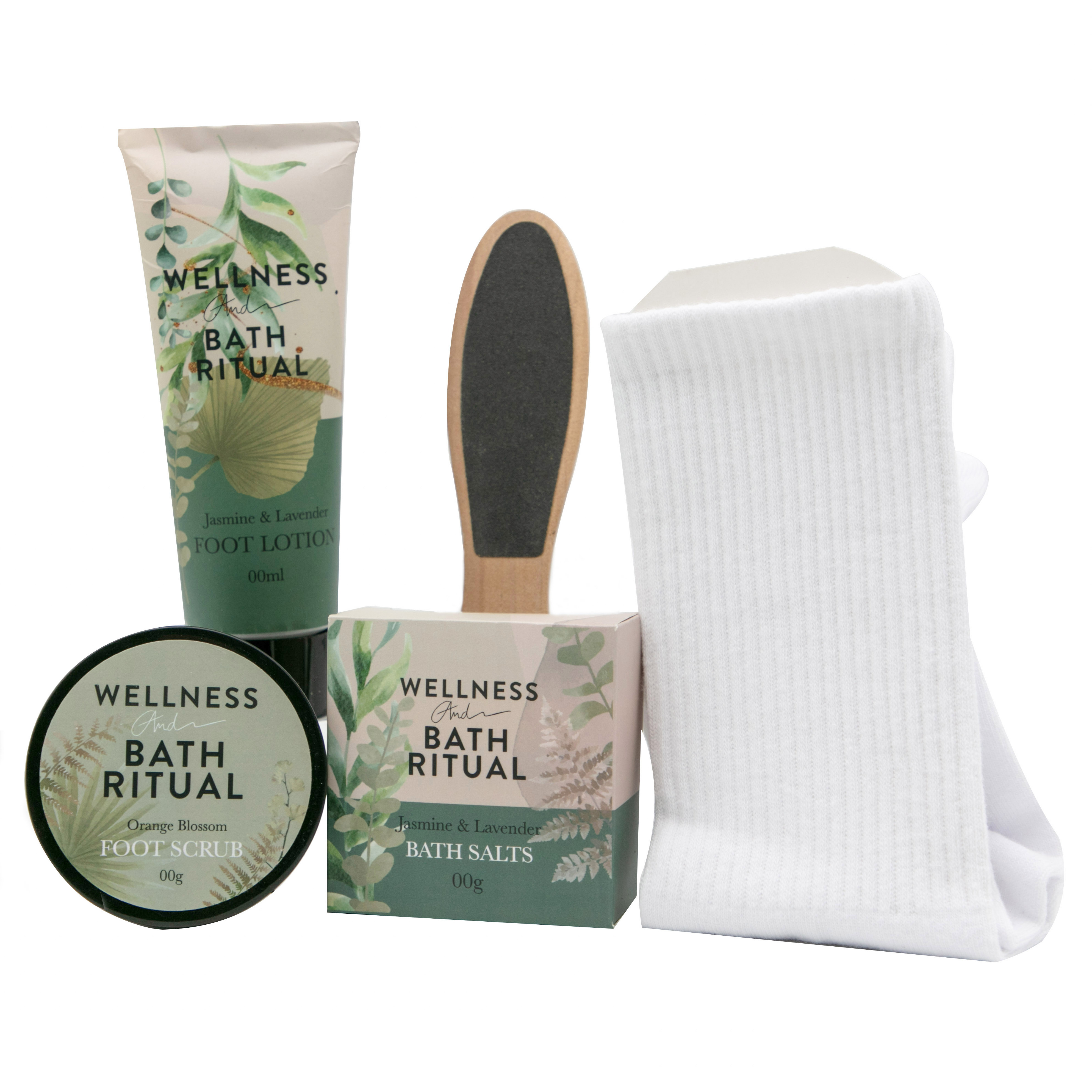 Wholesale Detox Peeling Exfoliating Foot Soak Cream Scrub Foot Skin Care Massage Spa Gift Set With Foot File & Cozy Socks