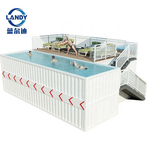 40ft Shipping Container Style Swimming Pool with Filter and Pump 4-6 person container stainless steel ground pool