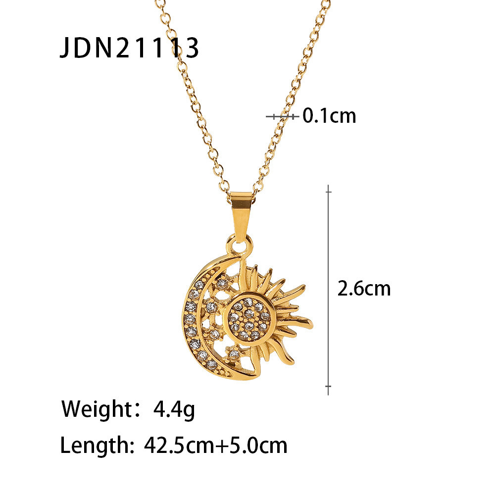 pendant necklace stainless steel custom bling stainless steel chain necklace