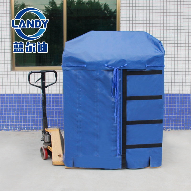 Moisture Proof Blue Poly Reusable Waterproof Pallet Covers For Food Chemical