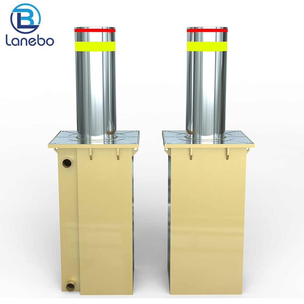 219mm Stainless Steel Electro hydraulic bollard automatic LB-BOL01 Rising traffic Bollard