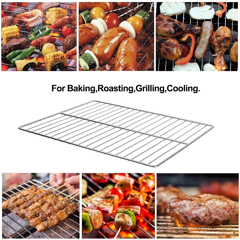 Rectangular Bbq Accessories Metal Grill Cooking Grate Stainless Steel Grid