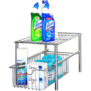 2-Tier Multi-Purpose Bathroom Cabinet under the sink organizer and Storage Multifunction Bathroom Organizer