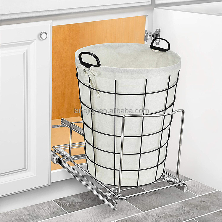 Laundry Room Cabinet Sliding Shelves Pull-Out Container Under The Sink Pull Out Shelves