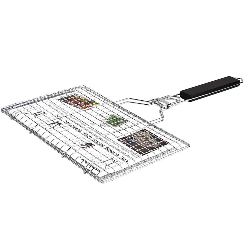 304 stainless steel cooking fire bbq wire grid net barbecue grate mesh fish grill basket