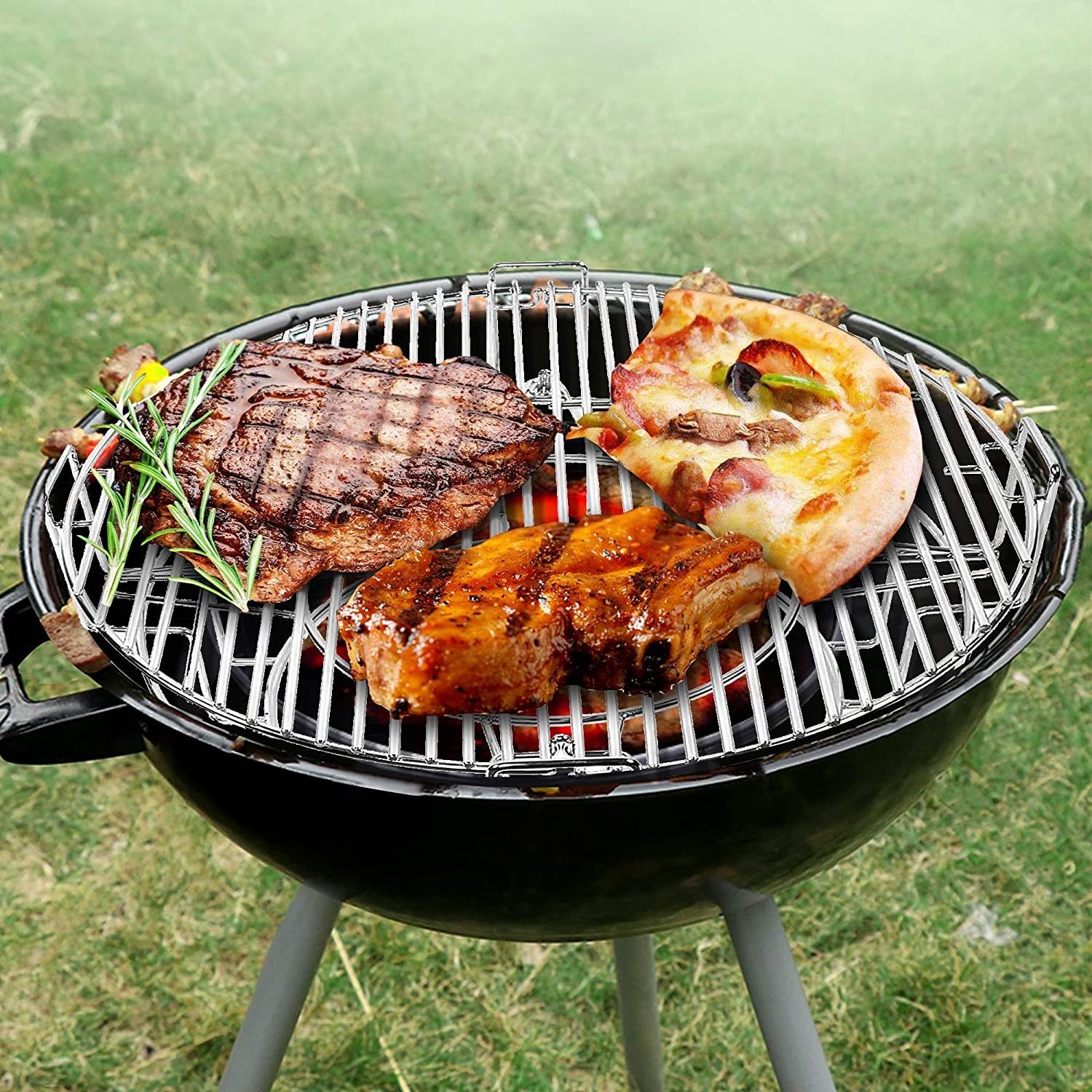 Lanejoy Sus Grill Rack Round Barbecue Grill Mesh Thickened Stainless Bbq Stainless Steel Grill Cooking Grates