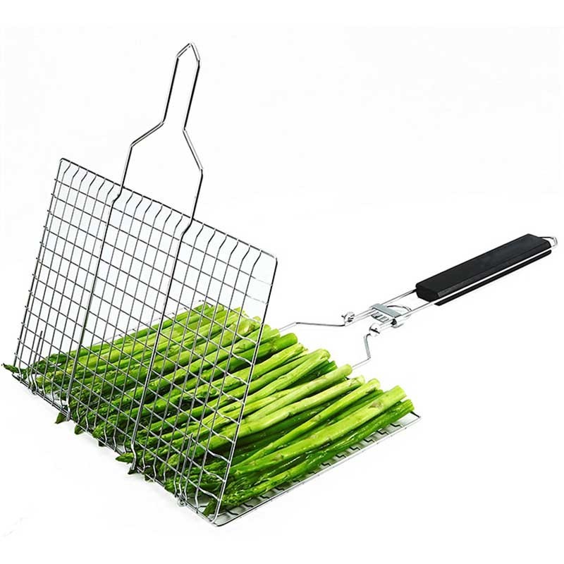 304 stainless steel cooking fire bbq wire grid net barbecue grate mesh fish grill basket