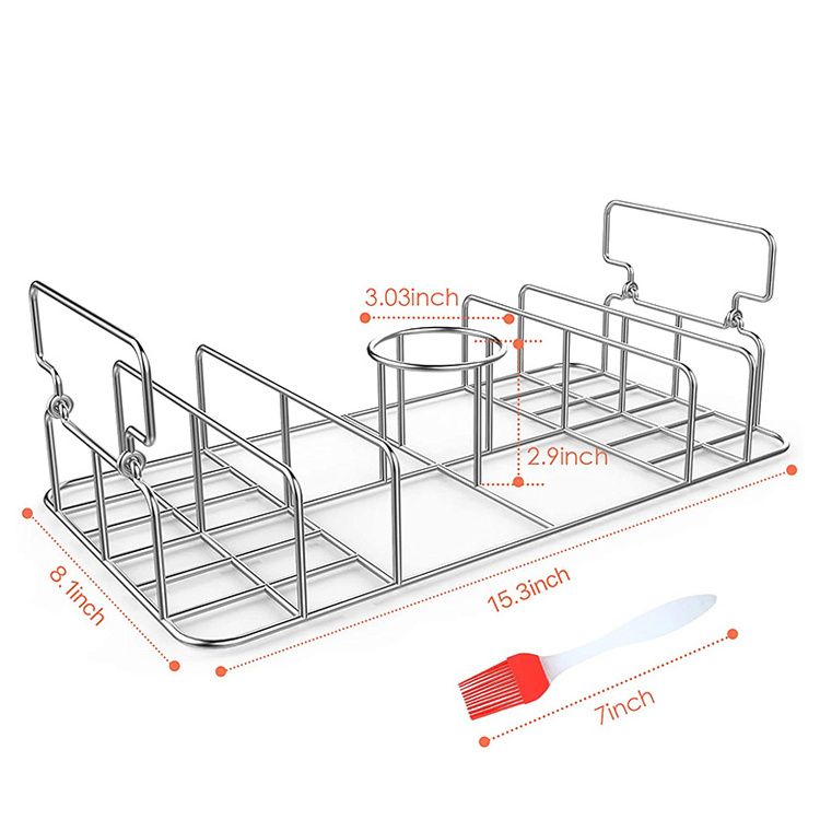 High Quality Stainless Steel Grill Accessories Chicken Roaster Beercan Chicken Rack BBQ Roasting Holder