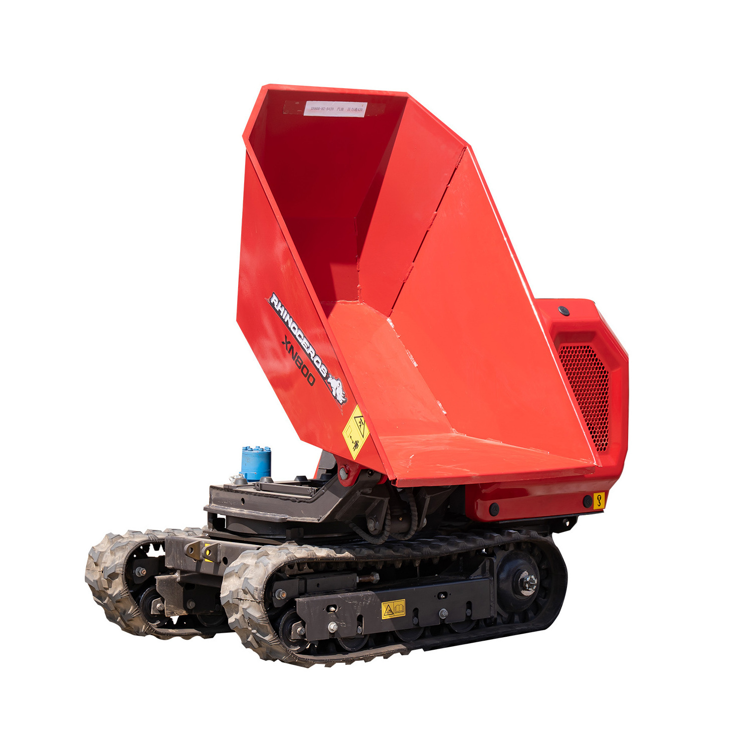 RHINOCEROS Mini Transporter 800Kg Gasoline/Diesel Engine Powered Track Carrier Small Dumper truck mini Wheelbarrow for Sale